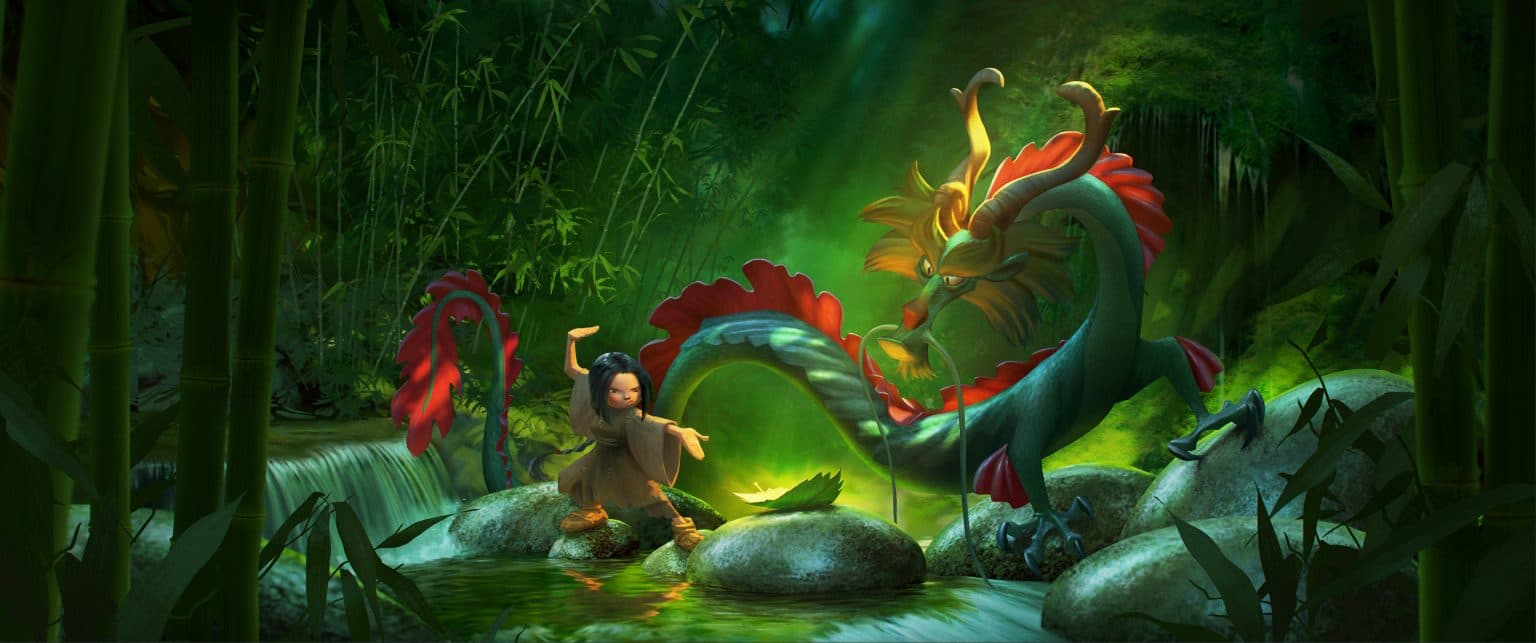 niña con dragón